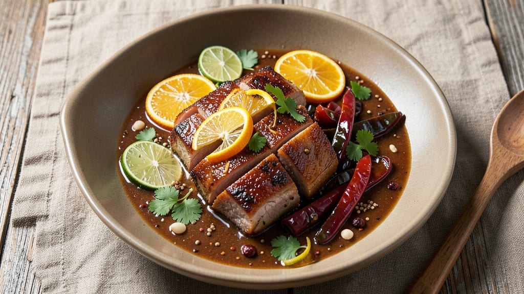 Mexican Pork Loin Slow Cooker Recipe: Chipotle-Orange Shreds With Crispy Celery Crowns
