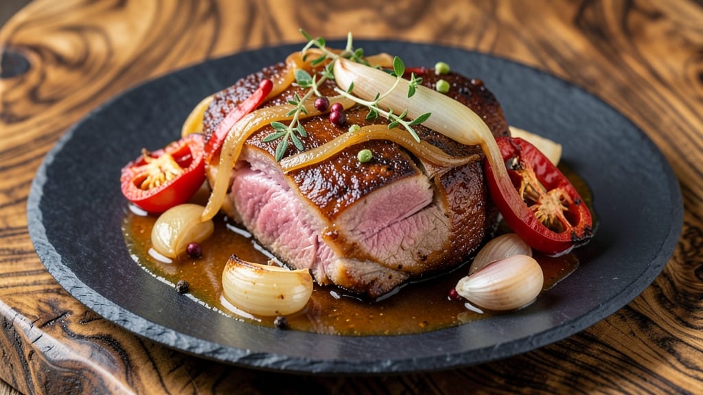 Mo Bettahs Pork Recipe: Celery Crown Crunch Over Sweet-Tangy Chipotle Gravy