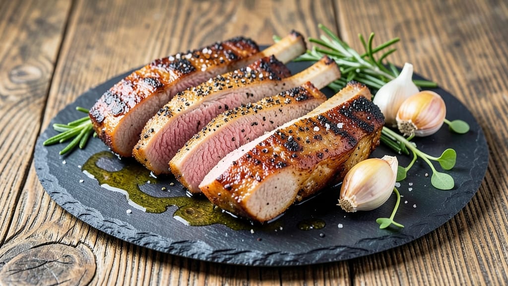 Delicious Grilled Pork Chop Recipe: Charred Crust and Juicy Pink Centers