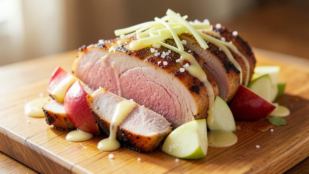 Apple Stuffed Pork Loin Roast Recipe Boneless: Juicy Pink Hearts With Crisp Celery Crowns