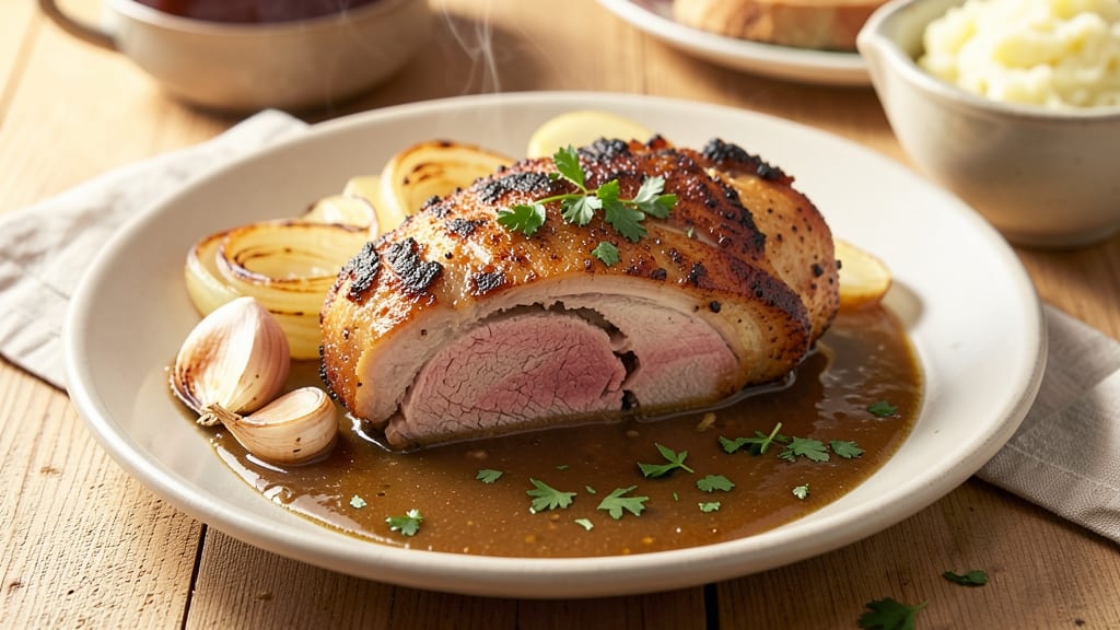 Crock Pot Pork Roast Gravy Recipe: Rich Onion Pan Sauce in One Pot