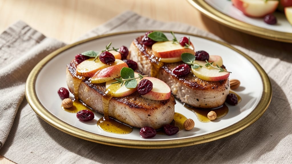 Apple Cranberry Stuffed Pork Chops Recipe: Sweet-Tart Fruit Filling That Stays Juicy