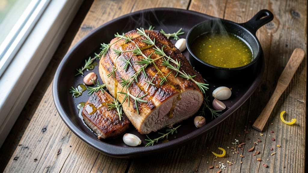 8-Lb Pork Tenderloin Recipe: Herb-Crusted Roast With Juicy Pink Core