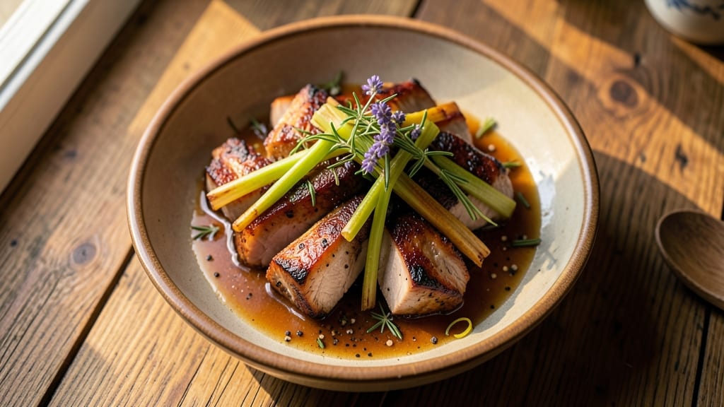 Alternative Roast Pork Recipe: Slow-Braised Moisture With Celery Crown Crunch