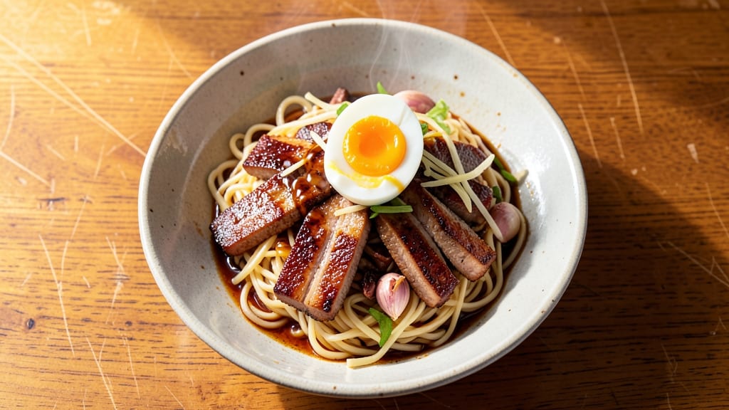 Asian Pork Noodle Bowl Recipe: Savory Soy-Braised Pork Over Silky Noodles
