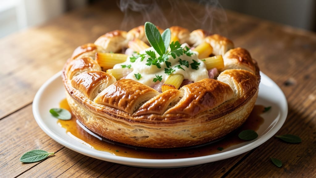 Michael Symon's Pork Pie Recipe: Herb-Butter Crust and Savory Celery Crown