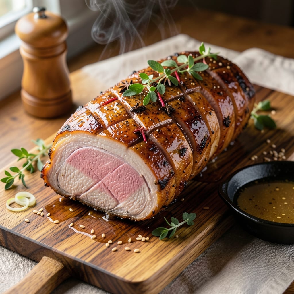 Bobby Flay's Pork Roast Recipe: Five-Spice Glaze That Caramelizes Edges