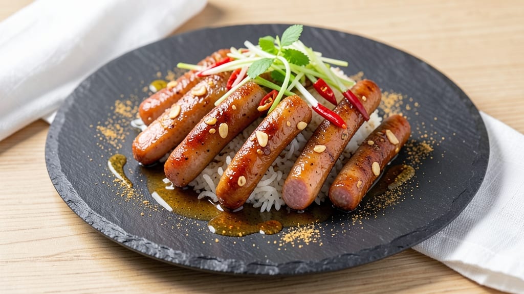Asian Pork Sausage Recipe: Five-Spice Crispy Bites with Garlic-Ginger Glaze