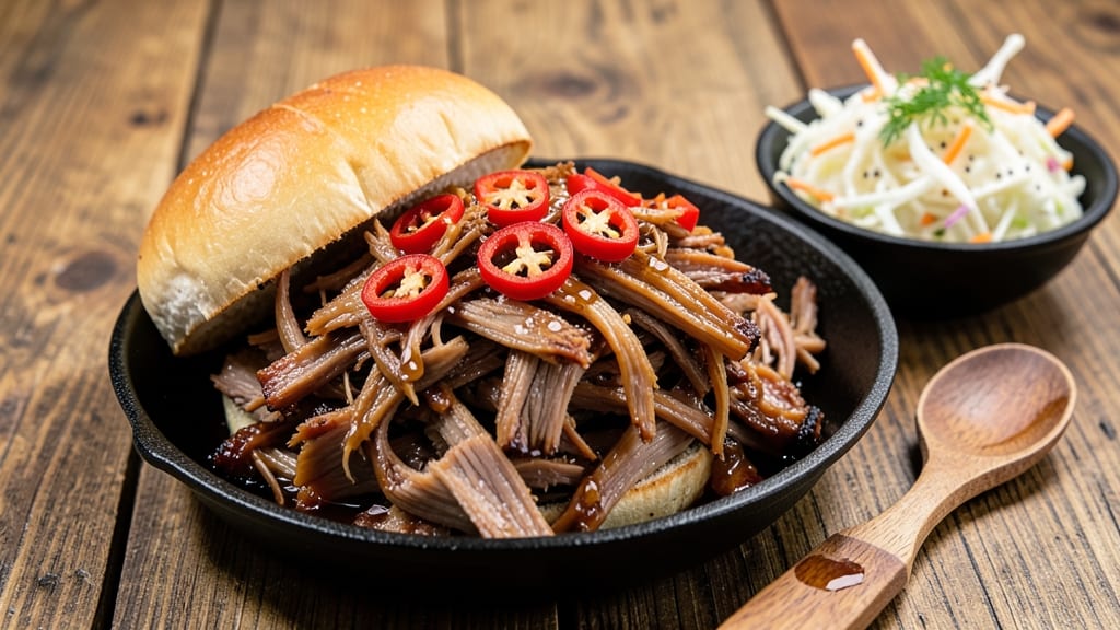 Alabama Pulled Pork Recipe: Smoky Vinegar-Braised Shreds With Celery Crown Topping