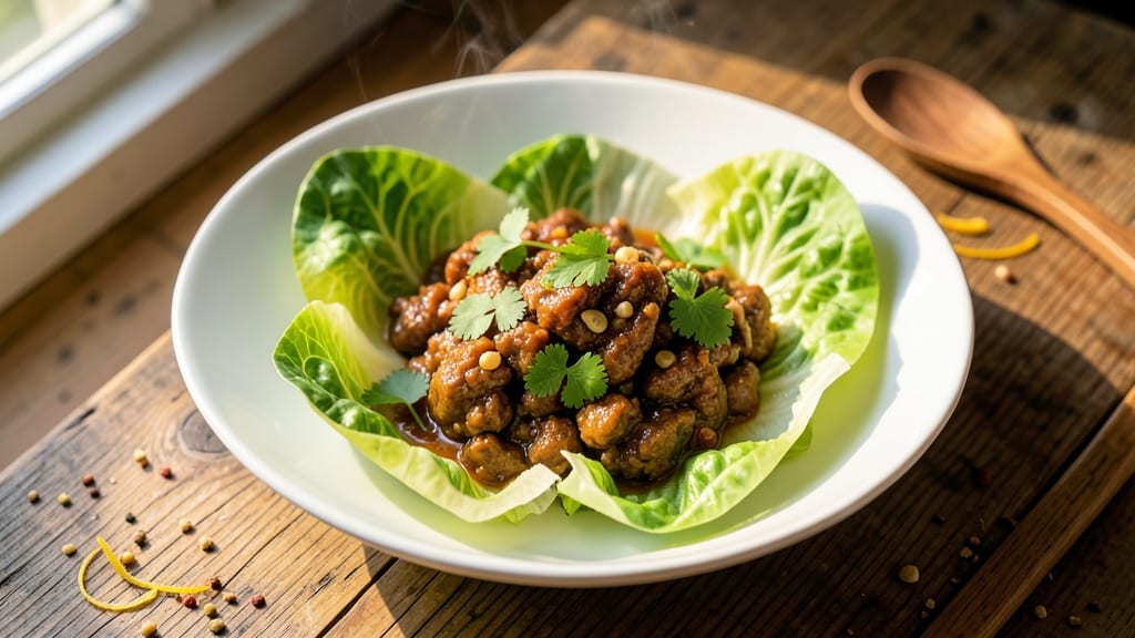 Minced Pork Lettuce Wraps Recipe: Crispy Edges and Herby Fresh Bites