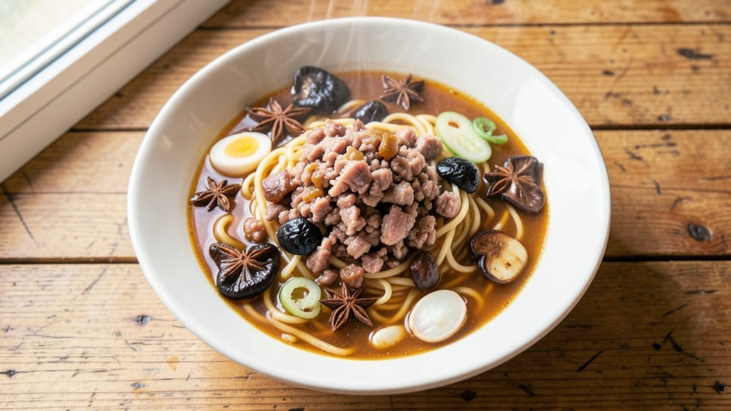 Minced Pork Noodle Soup Recipe: Fragrant Ginger and Star Anise Elixir