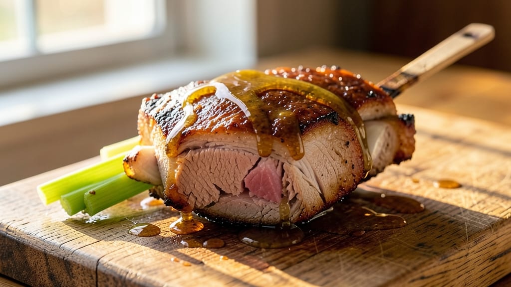 Minnesota State Fair Pork Chops on a Stick Recipe: Crispy Celery Crowns Over Sweet-Tart Glaze