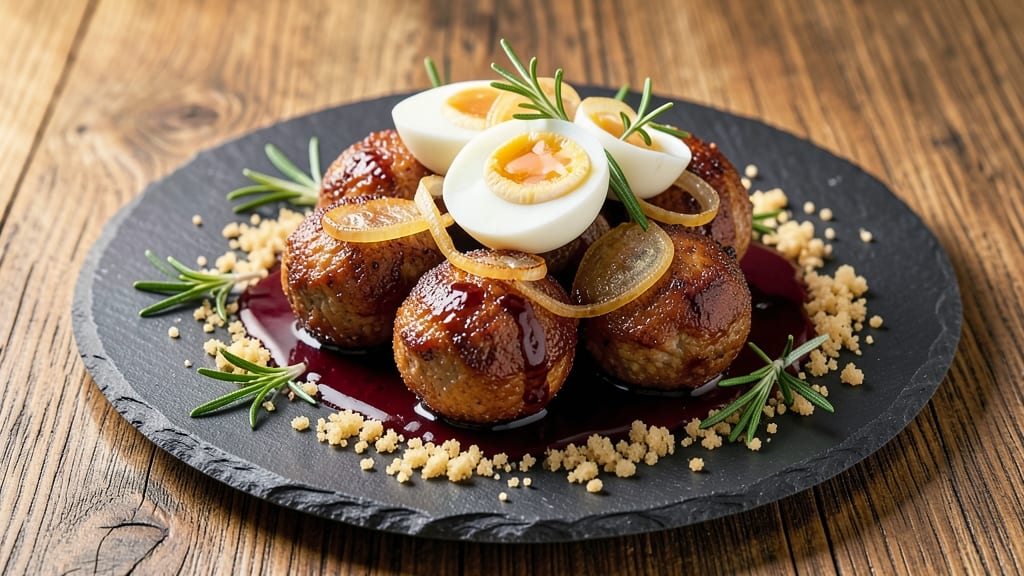 Minced Pork Balls Recipe: Crispy-Edged Meatballs With Herby Gravy Bite