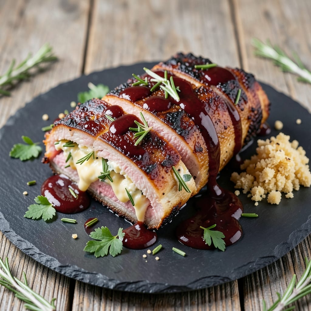 BBQ Stuffed Pork Tenderloin Recipe: Smoky Glaze and Juicy Herb-Packed Core